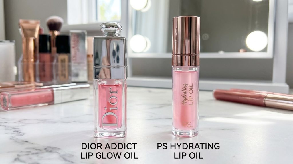 El aceite labial de Dior se ha convertido en uno de los productos más icónicos de la cosmética de lujo, pero su precio cercano a los 44 € lo aleja del presupuesto diario de muchas personas. La propuesta de Primark con su PS... Hydrating Lip Oil (3,50 €) busca replicar la misma experiencia sensorial y estética por menos de una décima parte de su valor. Análisis de la fórmula y sensación en labio El acabado visual: Ambos productos consiguen ese cotizado efecto "labio de cristal" con un reflejo espejo impecable que aporta volumen óptico inmediato. La textura: Mientras que la fórmula de Dior es rica y densa sin llegar a ser pegajosa, la versión de Primark resulta ligeramente más ligera en textura, lo que facilita una aplicación rápida aunque requiere retocar con más frecuencia a lo largo del día. Ingredientes clave: La alternativa de Primark incluye aceite de jojoba y vitamina E en su composición, ofreciendo una capa de nutrición e hidratación instantánea que suaviza las pieles secas del labio de forma inmediata. Puntos fuertes y diferencias Aplicador: El aplicador jumbo en formato esponja de Primark imita la forma extra grande de Dior, permitiendo cubrir todo el labio de una sola pasada. Aroma y tono: Ambos ofrecen un toque rosado sutil que realza el pigmento natural del labio con un suave perfume afrutado. Veredicto: Si buscas el estatus y la durabilidad de un producto de alta gama, Dior se mantiene imbatible; pero para el uso diario, llevar en el bolso y reponer sin miramientos, el clon de Primark ofrece un resultado visual idéntico por una fracción de su precio.