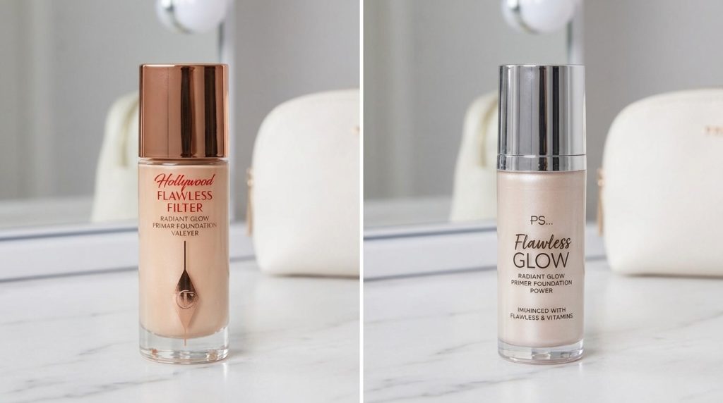 Base Iluminador Charlotte Tilbury vs. Primark PS.