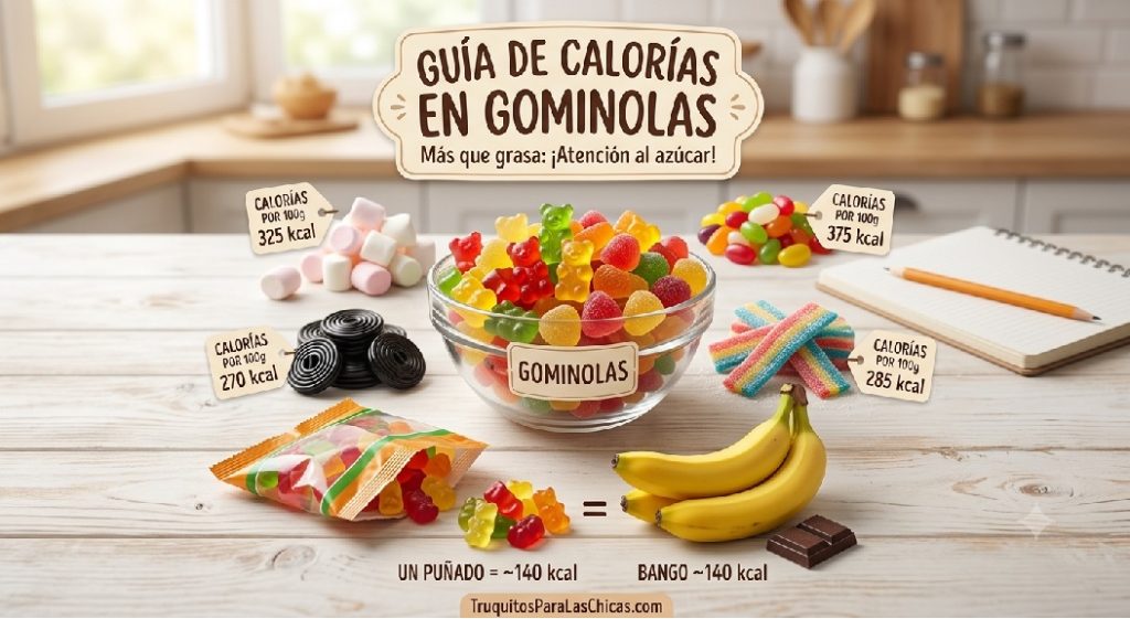Guía de calorías y azúcares en gominolas y chucherías