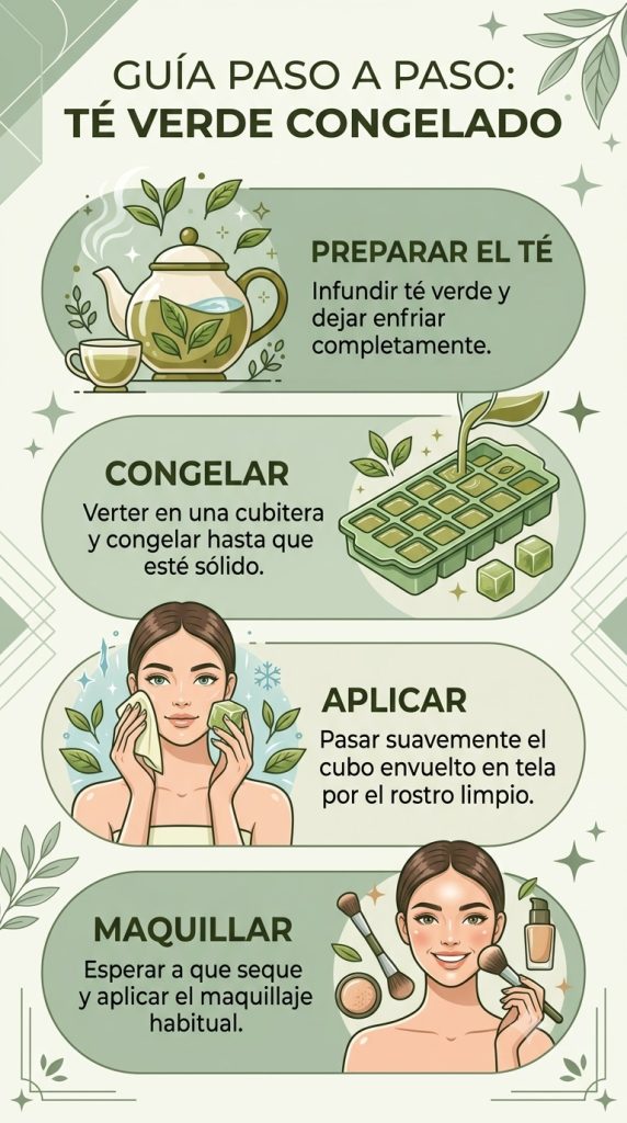 Infografía: Guía paso a paso del té verde congelado