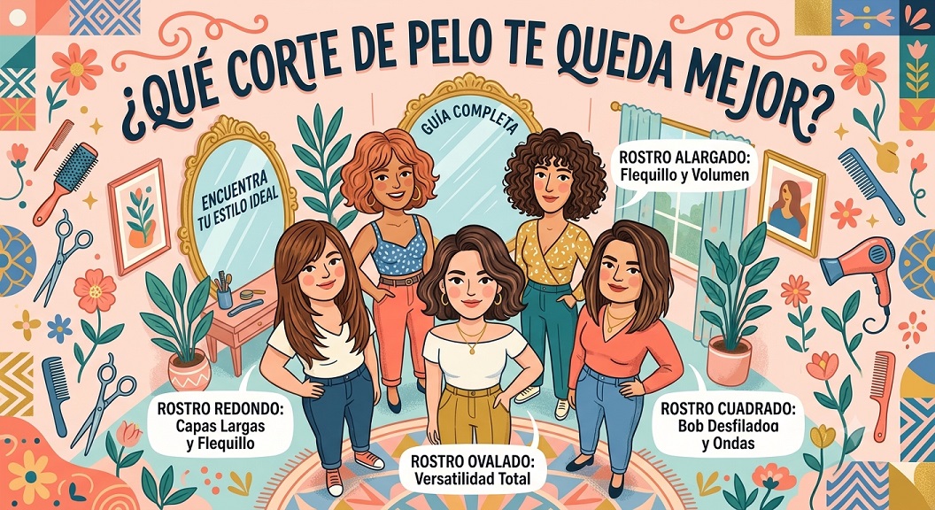 Guía visual: cortes de pelo según la forma de la cara