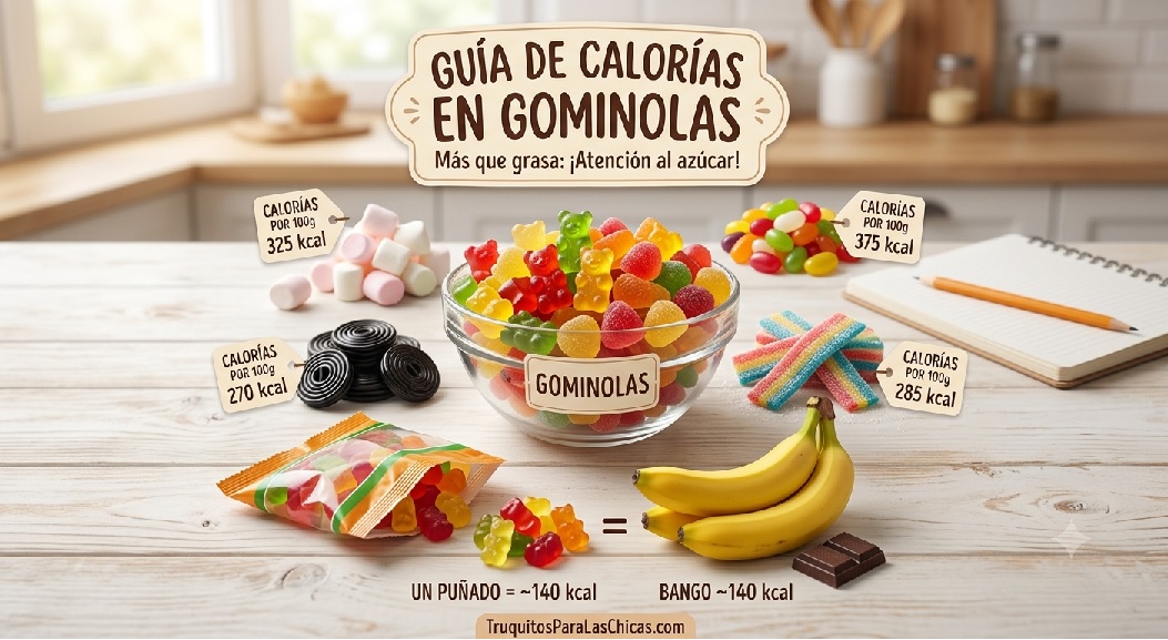 Guía de calorías y azúcares en gominolas y chucherías