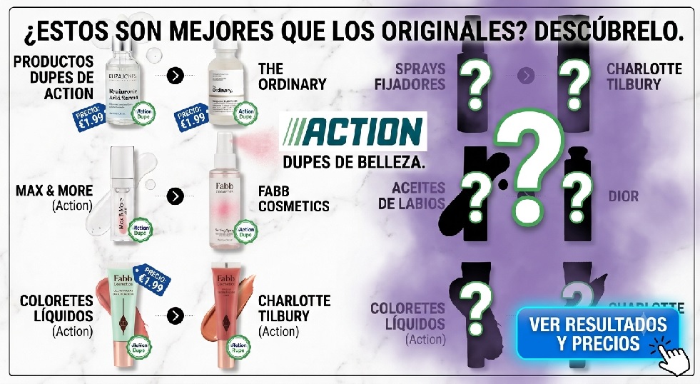 dupes y clones de cosmética y maquillaje de action