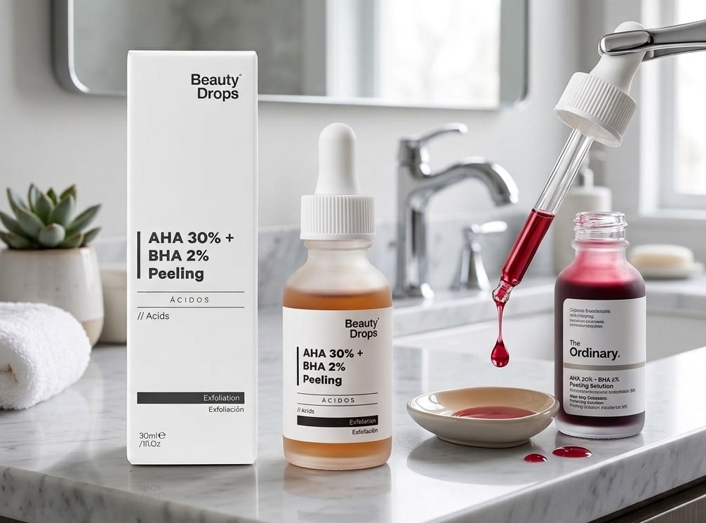 Diferencias entre el Peeling Beauty Drops y The Ordinary: Comparativa visual
