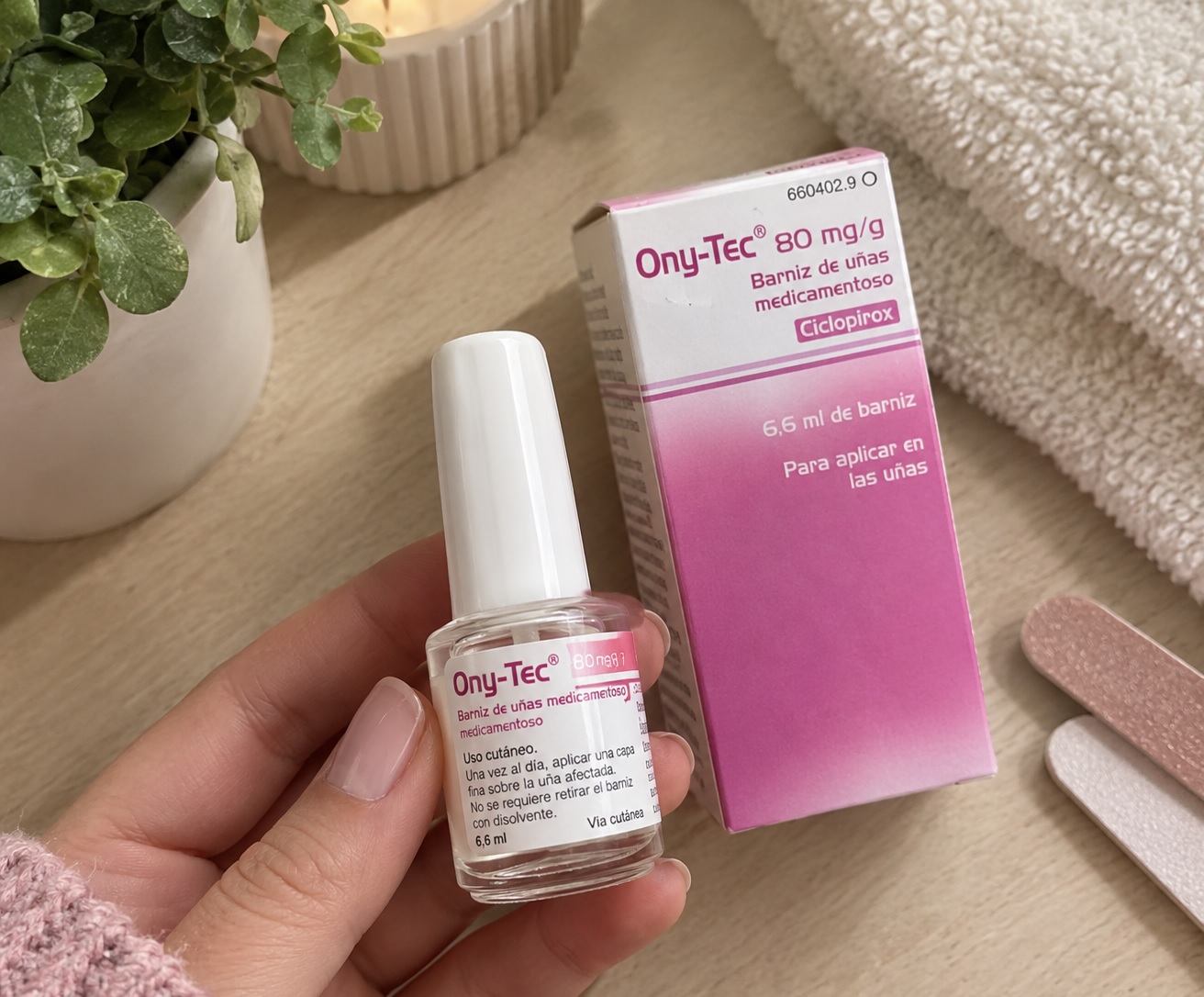 Ony-Tec 80 mg/g barniz de uñas medicamentoso con ciclopiro